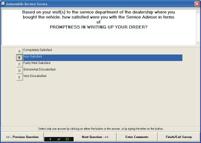 Picture of Respondent Screen